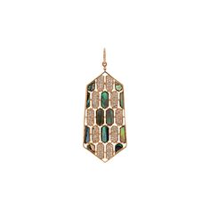 14K Yellow Gold Abalone Weight: 1.7 Carats Diamond Weight: 0.45 Carat Length: 1 1/2" Width" 3/4" Jewelry King, Final Sale, Pendant Light, Mosaic, Yellow Gold, Pendant, Yellow, Gold