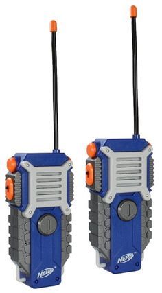 two walkie talkies sitting next to each other