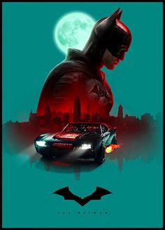 the dark knight rises poster with batman and batmobile