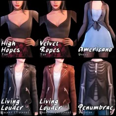 six different types of leather jackets for females