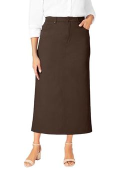 Anita singyah's Amazon Page Womens Plus Size Clothing, Long Jean Skirt, Skirt Pockets, Denim Midi Skirt, Work Wear Women, Ladies Of London, Brand Style