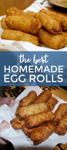 the best homemade egg rolls recipe is made with chicken tenders and fried eggs, so you don't have to cook them