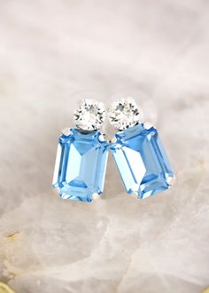 This Stud Earrings item is sold by iloniti. Ships from New York, NY. Listed on Apr 27, 2023 Aquamarine Crystal, Crystal Stud Earrings, Silver Stud Earrings, Swarovski Earrings, Silver Crystal, Earrings Blue, Stylish Jewelry, Bridesmaid Earrings, Boutique Jewelry