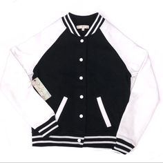 Dear Grace Bomber Jacket Classic Black Cotton Varsity Jacket, Trendy White Outerwear With Ribbed Cuffs, White Cotton Varsity Jacket For School, Casual Black Varsity Jacket For School, School White Cotton Varsity Jacket, White Cotton Varsity Jacket For Fall, White Varsity Jacket For School In Spring, White Outerwear With Ribbed Cuffs For School, White School Outerwear With Ribbed Cuffs