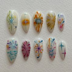 oaklestudio Medium Almond, Nail Tip, Soft Nails, Kawaii Nails, Get Nails, Manicure Y Pedicure, Fire Nails