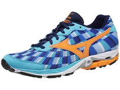 Mizuno Wave Elixir 8 Women's Shoes Blue Atoll/Orange Shoes Blue, Blue Shoes, Women Shoes, Orange, Sneakers