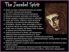 the jezebel spirit poster with an image of a woman's face and words