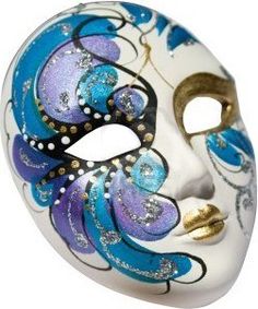 Masquerade Mask Diy, Harlequin Mask, Venetian Carnival Masks, Ceramic Mask, Antique Porcelain Dolls, Mask Painting, Venetian Masks, Venetian Mask, Cool Masks