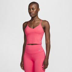 With smooth, quick-drying fabric that offers a clean finish, this bra tank makes the transition from your workout to the rest of your day easy. Light support gives you a gentle hold with plenty of freedom, while engineered removable pads and adjustable straps let you wear it your way. Nike Sports Bra With Built-in Bra For Training, Nike Yoga Sports Bra With Built-in Bra, Nike Sports Bra With Built-in Bra For Yoga, Moisture-wicking Tank Strap Sports Bra For Yoga, Moisture-wicking Sports Bra With Tank Straps For Yoga, Moisture-wicking Sports Bra For Yoga With Tank Straps, Yoga Sports Bra With Tank Straps And Moisture-wicking, Moisture-wicking Yoga Sports Bra With Tank Straps, Yoga Tank Top Sportswear