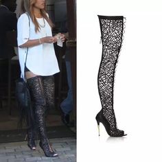 (1) Lace Gladiator Dress Boots – Fashionsarah.com Lv Boots, Gladiator Boots, Rent Dresses, Stockings Lingerie, Dress Boots, How To Stretch Boots, Petite Outfits, Catsuit, Blouse Dress