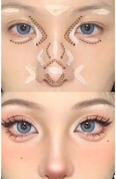 Arabic Eye Makeup, Concealer Tips, Budget Makeup, Asian Makeup Tutorials, Korean Makeup Tips, Festival Make Up, Gyaru Makeup, Face Charts, Make Up Tutorials