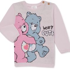 Nwot Care Bear Baby 6-9 Months Jacquard Pullover Sweater. So Soft! Brand New. Never Worn. Without Tags Attached. Perfect For Everyday Wear And Special Occasions, This Care Bears Jacquard Knit Crew Sweater For Baby Girls Makes A Cute Addition To Her Wardrobe. Crafted In 100% Cotton, This Crewneck Sweater Is Comfortable With Its Soft Feel That's Perfect For Baby's Skin. A Jacquard Knit Design Features A Fun And Playful Pair Of Care Bears. Buttons At The Shoulder Allow For Easy On And Off That's Gr Cute Winter Sweater For Playtime, Cute Knitted Tops For Winter, Cute Long Sleeve Knitted Top, Cute Long Sleeve Sweater For Playtime, Pink Jacquard Knit Tops For Winter, Playful Crew Neck Sweater For Playtime, Playful Knitted Crew Neck Top, Playful Knitted Long Sleeve Tops, Pink Long Sleeve Sweater For Playtime