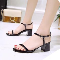 Sandals For Ladies, Low Block Heel Sandal, Feminine Women, Block Heel Sandals, Low Block Heels, Heels Sandals, Block Heels Sandal, Heel Sandals, Block Heels