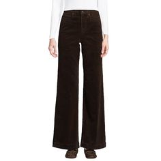 The silhouette of these Women's Lands' End High Rise Wide Leg Corduroy Pants make them an on-trend must-have.Click on this WOMEN'S GUIDE to find the perfect fit and more! The silhouette of these Women's Lands' End High Rise Wide Leg Corduroy Pants make them an on-trend must-have. Click on this WOMEN'S GUIDE to find the perfect fit and more! FEATURES Woven corduroy construction Classic five-pocket design Button & zipper front UnlinedFIT & SIZING Wide leg style is fitted at the waist and hips, looser through thighs and gently flares all the way down the leg 31-in inseam 22 1/2-in leg opening High rise sits below the natural waistline Fitted through the hip and thigh Wide leg openingFABRIC & CARE Spandex, cotton Machine wash delicate Imported Size: 16. Color: Rich Coffee. Gender: female. Age Wide Leg Corduroy Pants, Petite Size Chart, Plus Size Shorts, Way Down, Bottom Clothes, Corduroy Pants, Plus Size Tops, Lands End, Bottoms Pants