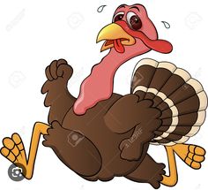 a cartoon turkey is running and smiling stock photo - 959782, shuttered