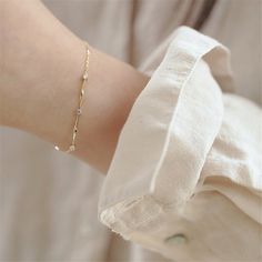 Delicate Gold Bracelet, Teen Jewelry, Sparkle Bracelet, Bracelets Design, Luxury Bracelet, 925 Silver Bracelet, Gold Charm Bracelet, Simple Bracelets