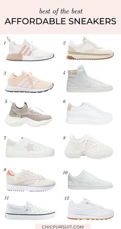 The best affordable white sneakers for women, plus nude sneakers and blush sneakers! If you’re looking to add some sneakers fashion women’s, sneakers 2021 trends, white summer sneakers, cute summer shoes for women and cute spring shoes for women into your wardrobe, have a look at these. They include casual summer shoes 2021 trends and casual spring shoes 2021 trends. #sneakers #whitesneakers #nudesneakers #sneakersforwomen #sneakersfashion #sneakersfashionwoemn #summershoes #springshoes Nike Women’s Tennis Shoes, Summer Sneakers 2024, Everyday Shoes Casual, Must Have Shoes For Women, Trendy Sneakers For Women, Sneakers Fashion Women, Trendy Tennis Shoes