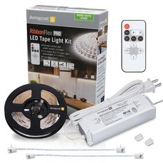 an image of a remote control and light kit for led strip lights in the box