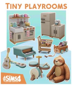 the tiny playrooms are designed to look like toys