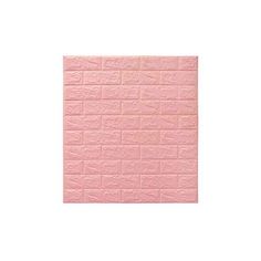 a pink brick wall is shown against a white background