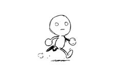 a black and white drawing of a person kicking a soccer ball with the caption's name