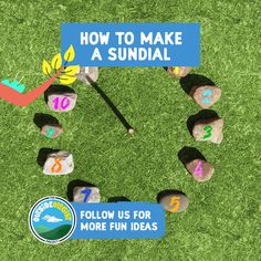 a group of people standing in the middle of a circle with words on it that read how to make a sundial