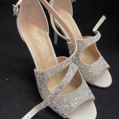 New, Never Used, No Box, Perfect For A Bride. Betsey Johnson Shoes, White Silver, Betsey Johnson, Shoes Women Heels, Shoes Heels, Women Shoes, Heels, Silver, Women Shopping