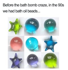 six different colored glass balls with stars on them