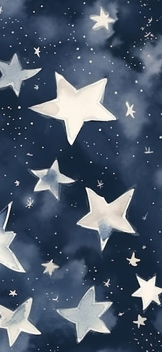 there are many stars that can be seen in the night sky as if they were painted on paper