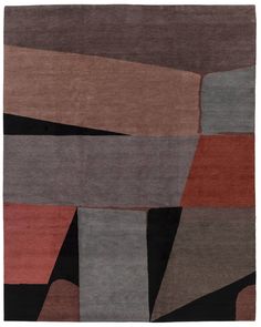 an area rug with various colors and shapes