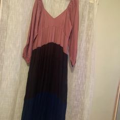 Beautiful Maxi Dress From Anthro! Bought Back In November For A Wedding And Was Too Big, Forgot To Send Back In Time. Colors Are Dark Pink, Dark Brown, And Navy. Size Large But Does Run Big. Brand Is Nirmooha But Purchased At Anthropologie. Chic V-neck Color Block Dresses, Pink Long Sleeve Color Block Dress, Spring Pink Color Block Maxi Dress, Pink Color Block Maxi Dress For Spring, Pink Color Block Maxi Dress, Pink Patchwork Midi Dress, Chic Color Block Midi Maxi Dress, Chic Midi-length Color Block Maxi Dress, Pink Color Block Party Dress