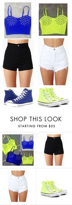 Best friends matching outfits ❤ by cristen-wyatt on Polyvore featuring Converse Best Friends Matching Outfits, Friends Matching Outfits, Best Friends Matching, Neon Shorts