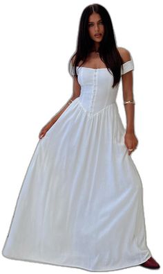 Romantic Maxi Dress, Maxi Dress White, Buy Now Pay Later, Good Stretches, White Maxi Dresses, Princess Polly, Dress White, Round Neckline, Buy Now