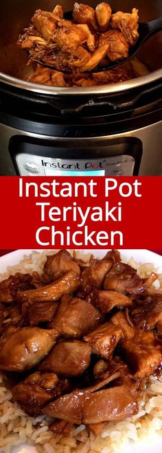 instant pot teriyaki chicken in an instant pressure cooker