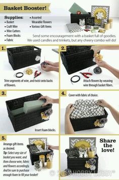 instructions to make a diy gift basket