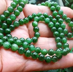 25" 108beads,6mm round green natural green Nephrite jade stone beaded necklace,Mala,Yoga,Healing,Calming,man,woman,Gemstone beaded jewelry, 1.Material: natural Nephrite jade stone ,  , 2.Size of bead: 108beads, approx 6mm-6.5mm,   100% as photo, (There are some defective beads),only one stock. 3. this price is one necklace 4. fit make earring /brooch/pendant/necklace ect jewelry, 5.If you have speical requests, I'll be happy to do it for you. 6.Returns:I accept returns. 1)Send me an email within Green Gemstone Beads Mala For Healing, Green Mala With 8mm Beads For Healing, Green Gemstone Beads Mala, Green Hand-strung Mala With Round Beads, Green Hand-strung Mala, Earring Brooch, Gemstone Beads Jewelry, Stone Beaded Necklace, Nephrite Jade