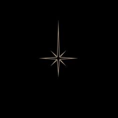 a gold star on a black background