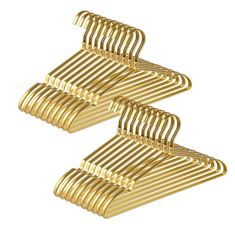 three gold colored metal hair combs on a white background with clipping for each comb