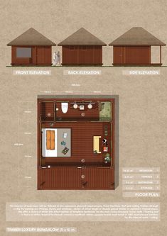 the floor plan for a tiny cabin house