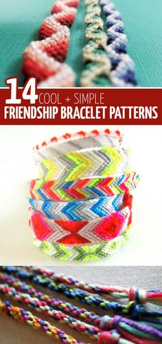 DIY Friendship Bracelet Tutorials and Patterns * Moms and Crafters Friendship Bracelet How To, Floss Bracelets Patterns Easy, Knotted Bracelet Tutorial, How To Friendship Bracelets, Embroidery Thread Bracelets Patterns, Embroidery Floss Bracelets Patterns, Floss Bracelets Patterns, How To Make Friendship Bracelets, Friendship Bracelet Patterns Tutorials