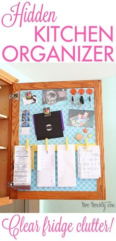 the hidden kitchen organizer is an easy way to organize clutter and keep things organized