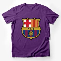 FC Barcelona Crest Shield Graphic T-Shirt, Colorful Fan Apparel, Casual Sports Clothing, Unisex Soccer Tee Male T-Shirt Custom graphic T-Shirt.Customize your color Soccer Game Outfits, Funny Sports Shirts, Crest Shield, Barcelona Shirt, Sports Team Apparel, Trucker Shirts, Outdoor Sportswear, Soccer Tees, Event Shirts