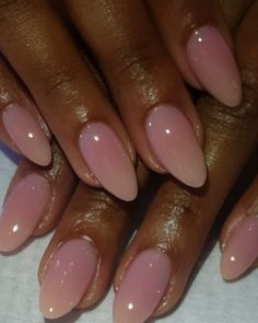 Pink Ombre Nails, Shaped Nails, Rose Nails, Almond Acrylic Nails, Oval Nails, Minimalist Nails, Nail It