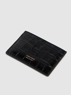 Height: 7cm Width: 10cm. Two external card slots. Logo details. All over embossed pattern placement may vary Embossed Pattern, Tom Ford Men, Men's Toms, Tom Ford, Black Men, Card Slots, Slots, Card Holder, Ford