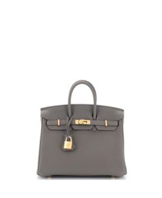 Pre-Owned Hermes Birkin 25 Handbag Grey Togo with Gold Hardware Timeless Tote Bag With Branded Hardware, Timeless Bags With Branded Hardware For Daily Use, Timeless Travel Bags With Branded Hardware, Athletic Accessories, Hermes Birkin 25, Birkin 25, Shoe Boutique, Jewelry Lookbook, Fall Shopping