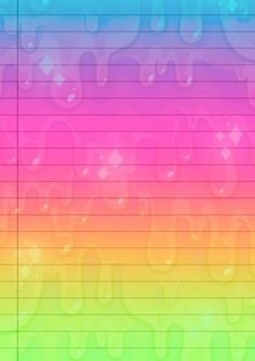 a rainbow colored background with lots of bubbles on the top and bottom half of it