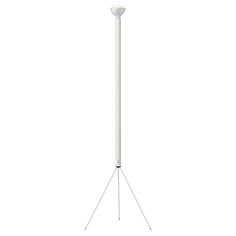 a tall white pole with two poles on each end and an antenna attached to it