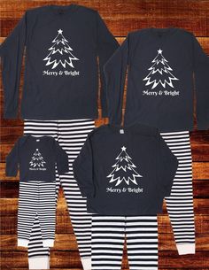 FREE UPGRADE TO PRIORITY SHIPPING: Order by Tuesday, December 19 for arrival by Saturday, Dec 23. Thank you! Extremely soft and high quality - printed with soft, long-lasting ink - and, we ship quickly! Family Matching Pajamas: Christmas Tree PLEASE NOTE: The navy/white pajama pants are out of stock in many adult sizes, but we do have gray/white striped bottoms - you can see that option in the drop-down menu. Add each pair of pajamas to your cart separately: Choose the top size and bottom size you'd like for each pair from the drop down menus, add to cart, then return to the listing to select the sizes for the next pair of pajamas. Pajama Pants are super soft, snug fitting striped pajama pants. Youth and Baby tops are snug fitting, ribbed pajama tops. Baby and youth tops and bottoms meet U Matching Pajamas Christmas, Father Son Matching Shirts, Family Matching Pajamas, Soft Pajama Pants, Striped Pajama Pants, Striped Pajama, Pajamas Christmas, Pjs Set, White Pajamas