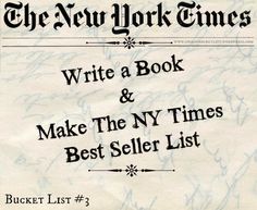 the new york times write a book and make the ny times best seller list