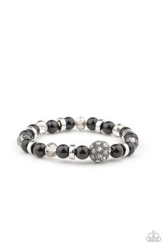 A refined collection of polished black beads, smoky crystal-like beads, shimmery silver accents, and a white rhinestone encrusted bead are threaded along a stretchy band around the wrist for a timeless look. Sold as one individual. Paparazzi Accessories Jewelry, Smoky Crystal, Paparazzi Accessories, Black Bracelets, White Rhinestone, Stretchy Bracelets, Paparazzi Jewelry, Silver Accents, Black Pearl